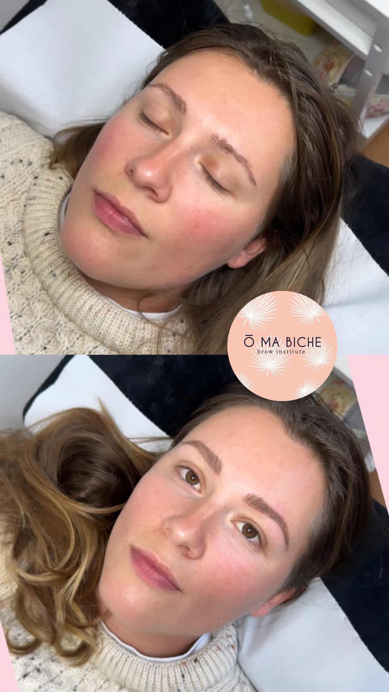 avant après dermopigmentation des sourcils